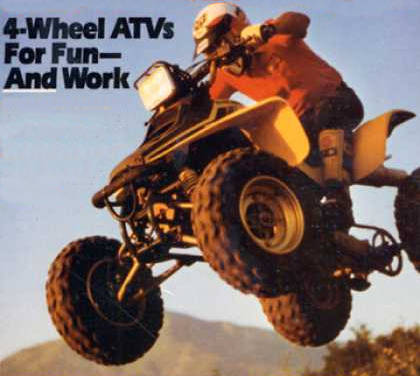 Man riding a 4-wheel ATV