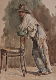 Youth Leaning On Chair (detail)